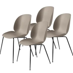 Silla Beetle con las patas negras 4 unidades, New*GUBI Clearance