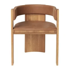 Silla Collector, Roble lacado en tono cálido-cuero coñac*Kristina Dam Studio Clearance