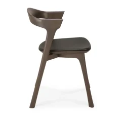 Silla con asiento de cuero Bok , Roble tintado -cuero*Ethnicraft Online
