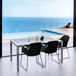 Silla con reposabrazos Breeze, White grey*Cane-line Hot