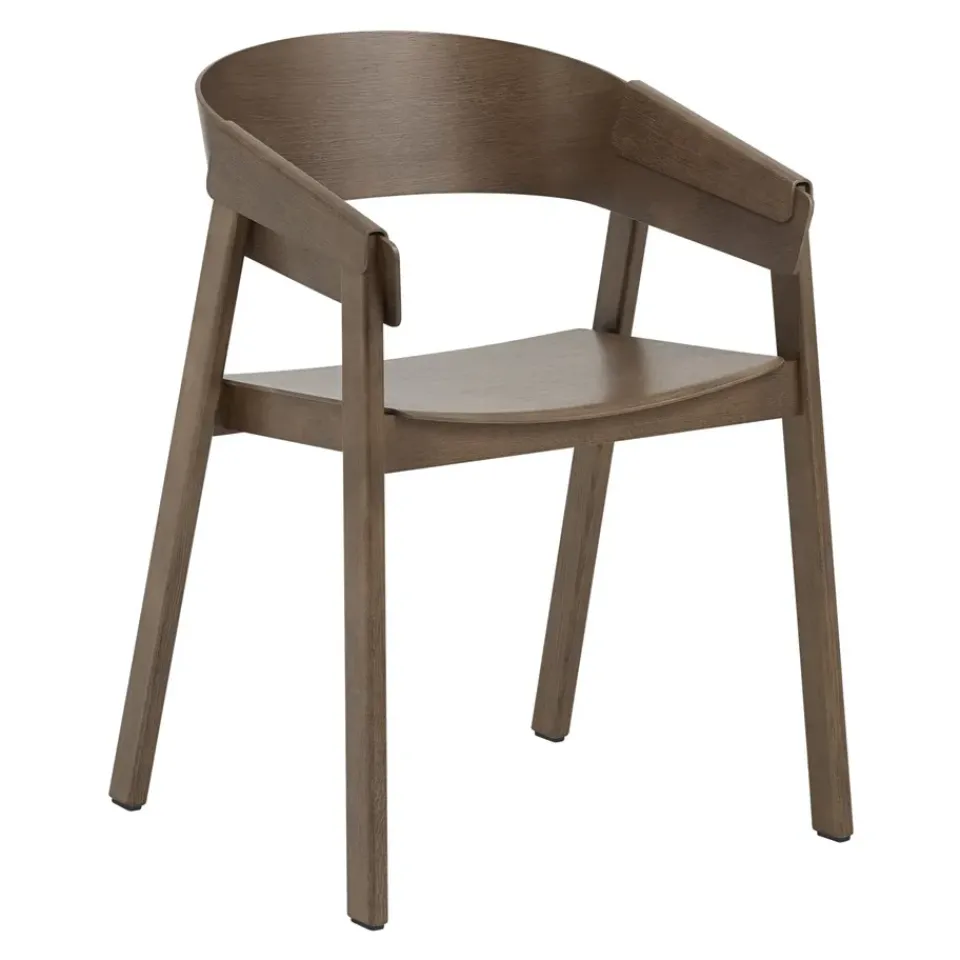 Silla con reposabrazos Cover, Stained dark brown*Muuto Hot