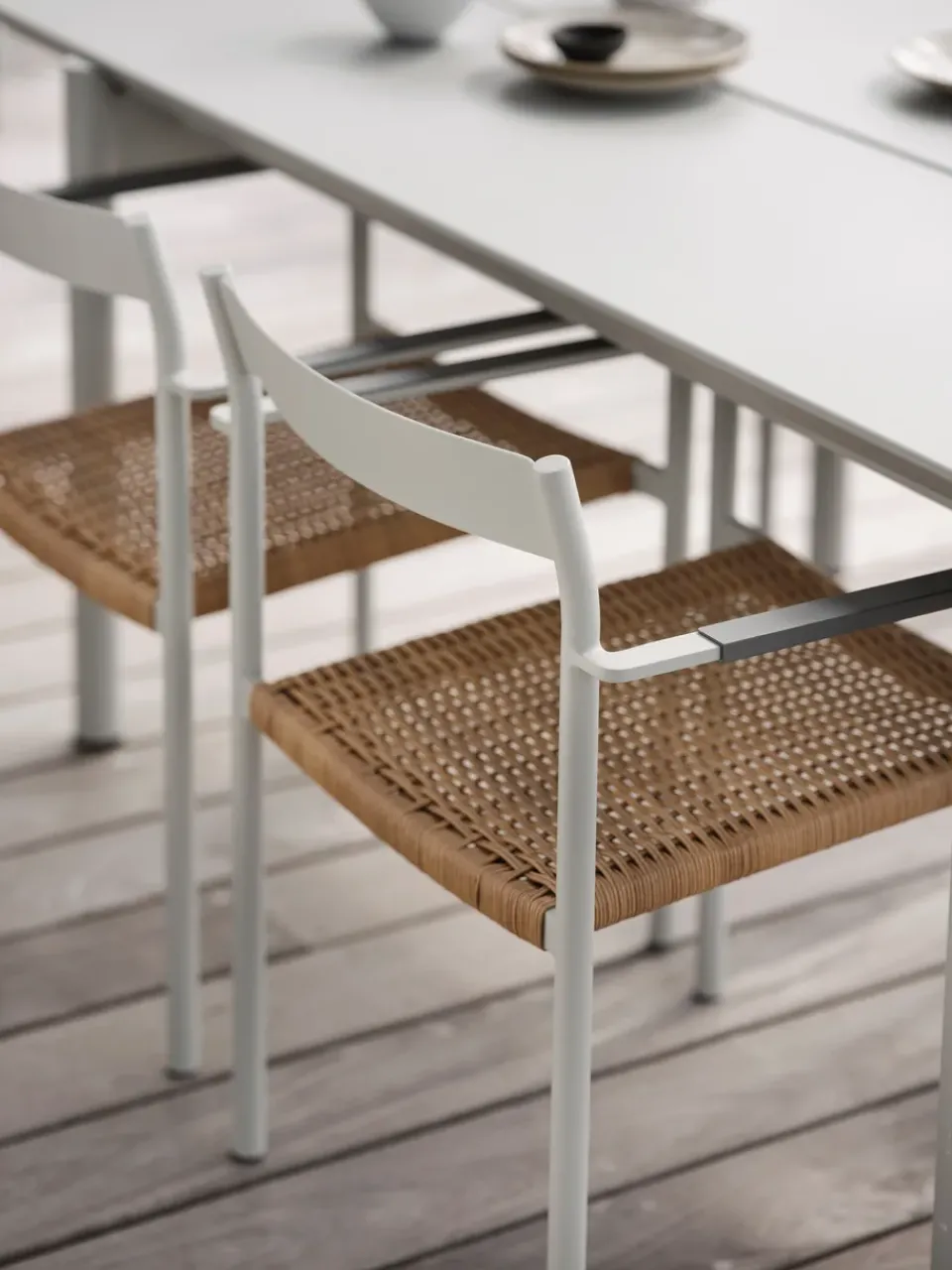 Silla con reposabrazos DK, Light grey*Brafab