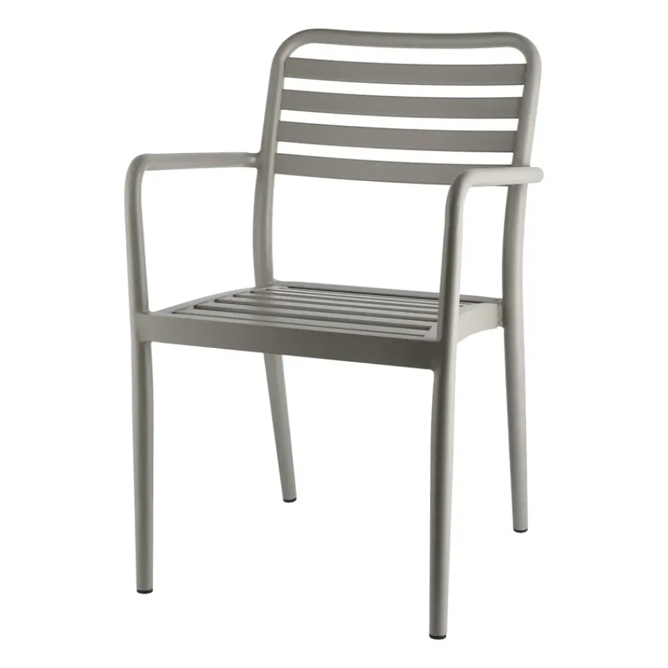 Silla con reposabrazos Messina, Taupe*1898 Clearance