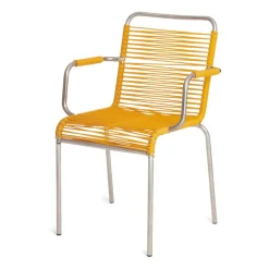 Silla con reposabrazos Mya aluminio, Yellow*Fiam Hot