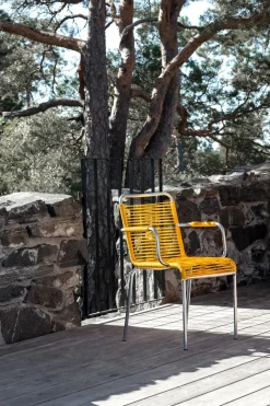 Silla con reposabrazos Mya aluminio, Yellow*Fiam Hot