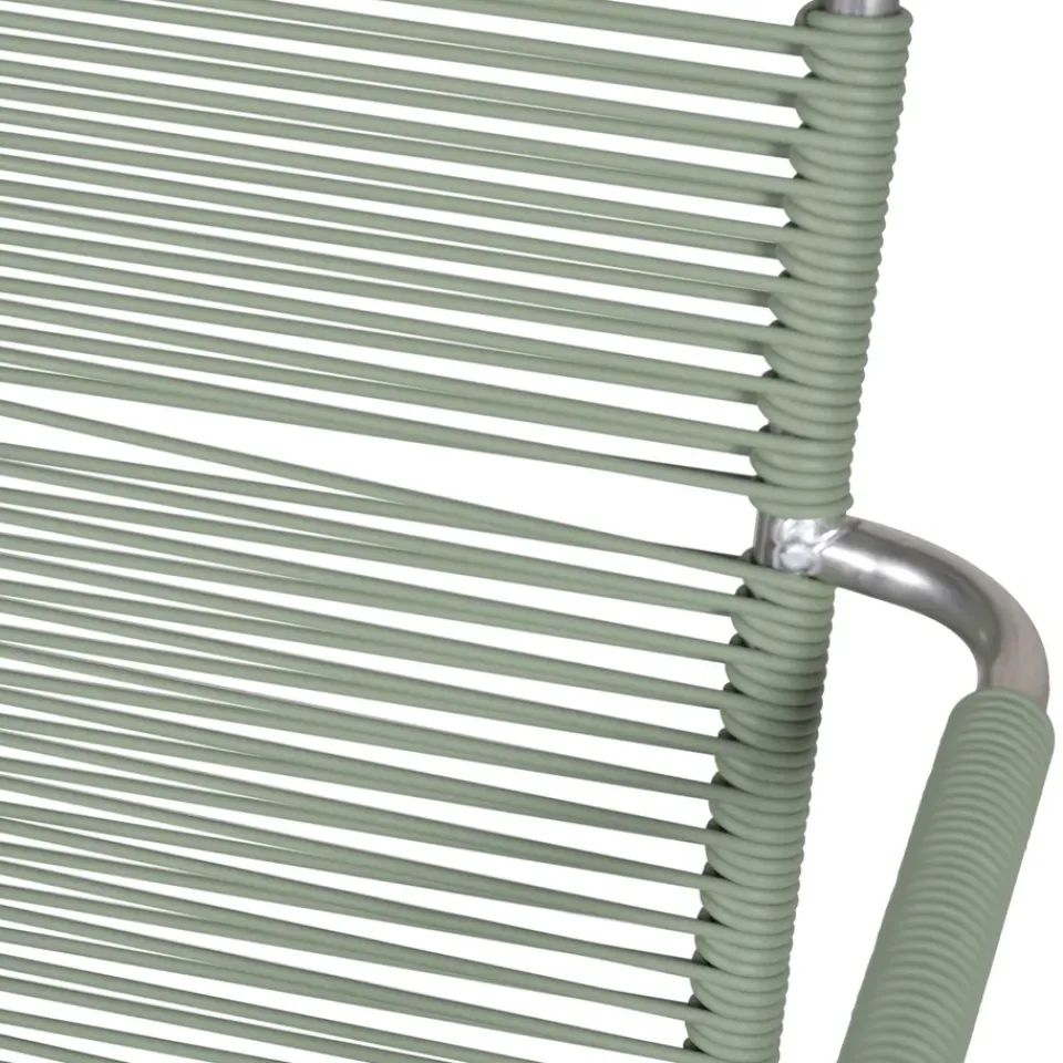 Silla con reposabrazos Mya aluminio, Sage green*Fiam Best