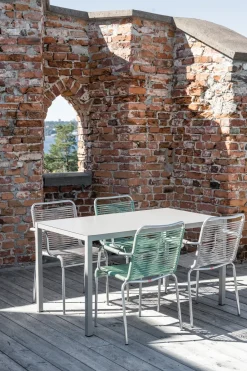 Silla con reposabrazos Mya aluminio, Sage green*Fiam Best