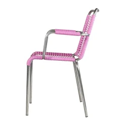 Silla con reposabrazos Mya Spaghetti, Pink*Fiam New