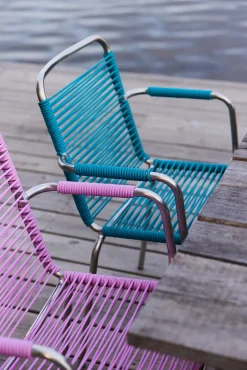 Silla con reposabrazos Mya Spaghetti, Pink*Fiam New