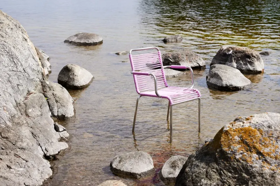 Silla con reposabrazos Mya Spaghetti, Pink*Fiam New
