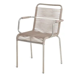 Silla con reposabrazos Mya aluminio, Taupe*Fiam Sale