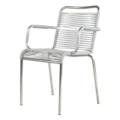 Silla con reposabrazos Mya aluminio, Grey*Fiam New