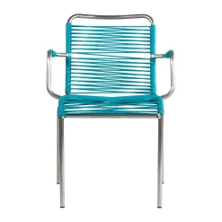 Silla con reposabrazos Mya Spaghetti, Turquo*Fiam