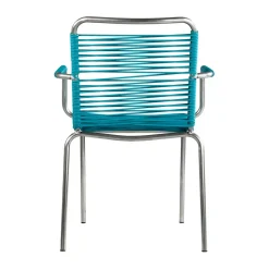 Silla con reposabrazos Mya Spaghetti, Turquo*Fiam