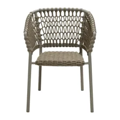 Silla con reposabrazos Ocean soft rope, Taupe*Cane-line