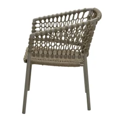 Silla con reposabrazos Ocean soft rope, Taupe*Cane-line