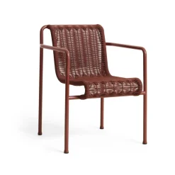 Silla con reposabrazos Palissade Cord Dining, Iron red*HAY