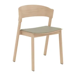 Silla Cover Side Chair leather, Refine leather stone-Oak*Muuto Online