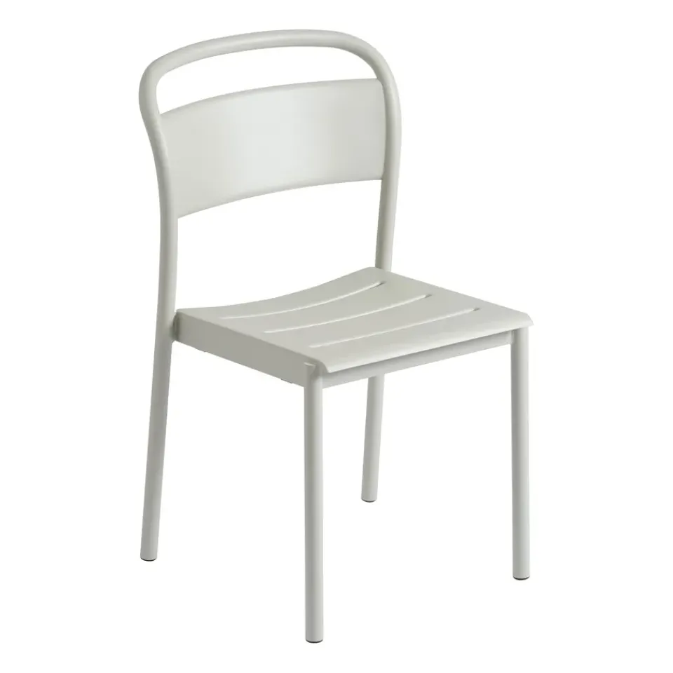 Silla de acero Linear steel side chair, grey (RAL 7044)*Muuto Sale