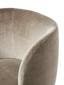 Silla de comedor con ruedas Rico Devoré Velvet, Flint Grey*Ferm Living Best