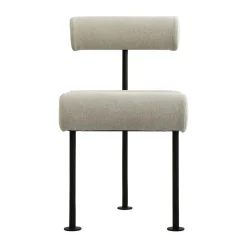 Silla de comedor Hiro, Black frame-Sand*101 Copenhagen Clearance