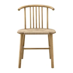 Silla de comedor VIOR asiento trenzado, Roble lacado-natural*NJRD Sale