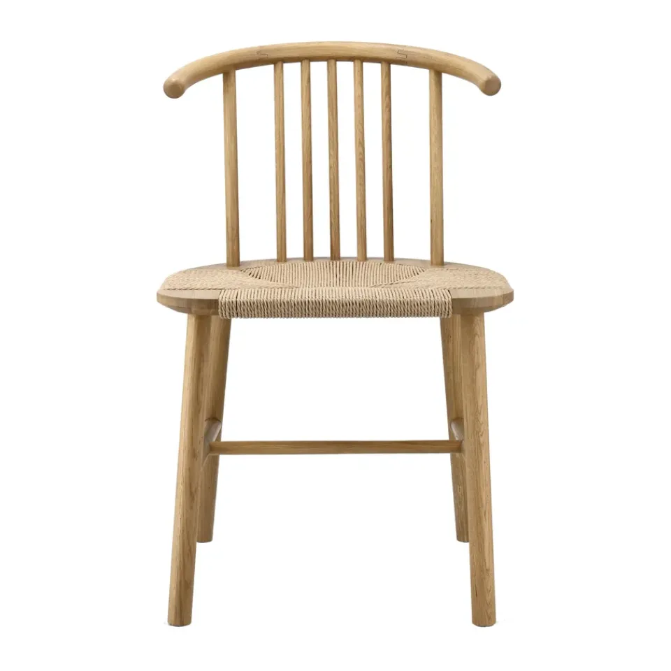 Silla de comedor VIOR asiento trenzado, Roble lacado-natural*NJRD Sale