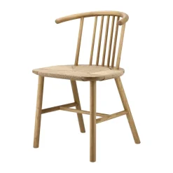 Silla de comedor VIOR asiento trenzado, Roble lacado-natural*NJRD Sale