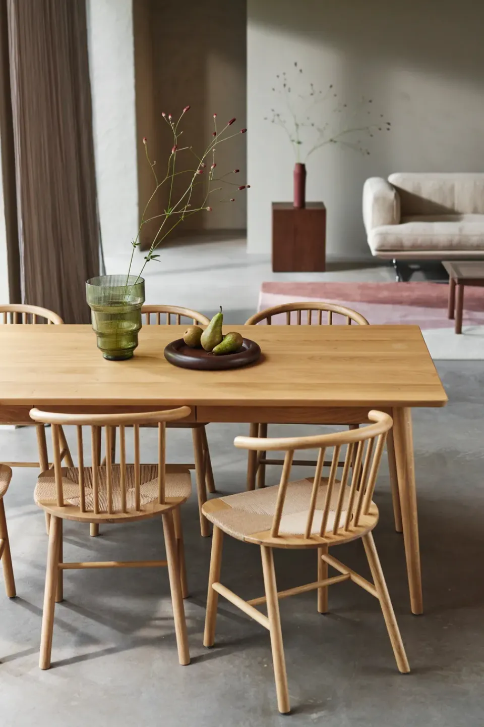 Silla de comedor VIOR asiento trenzado, Roble lacado-natural*NJRD Sale