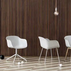 Silla de oficina Fiber armchair swivel base with return, Dusty green, stativ*Muuto Hot