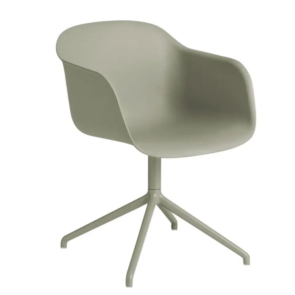 Silla de oficina Fiber armchair swivel base, dusty green*Muuto New