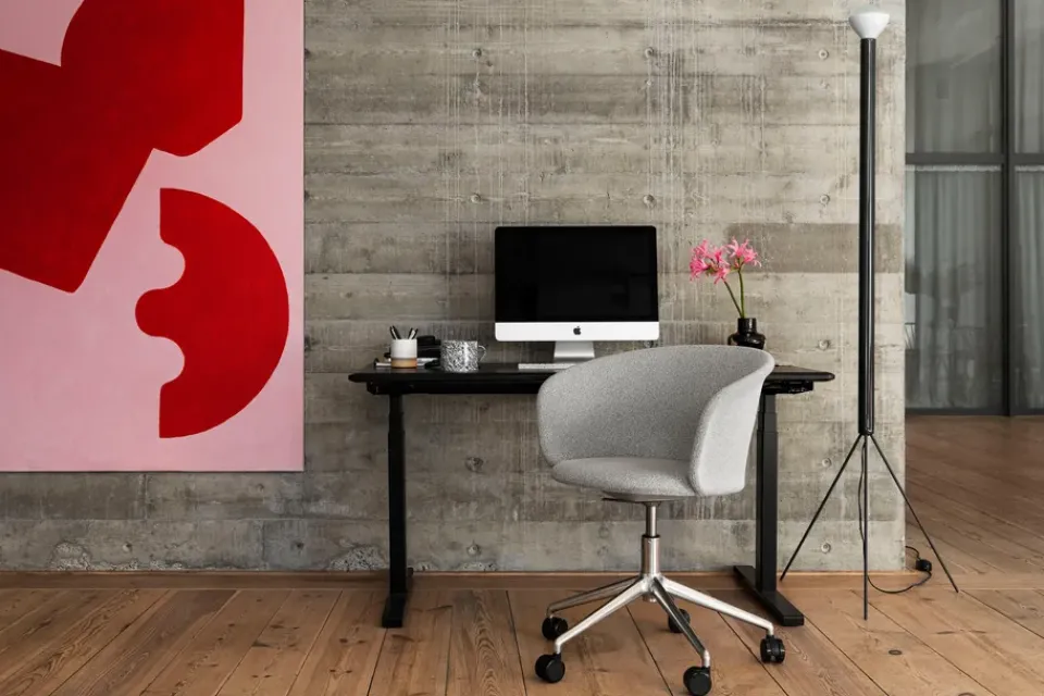 Silla de oficina Kendo Swivel con 5 ruedas, Porcelain-polished aluminium*Hem Sale