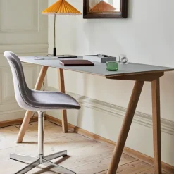 Silla de oficina Neu 10 Upholstery, remix 163 grey, base giratoria de aluminio*HAY Discount