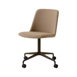 Silla de oficina Rely HW23, Tela hallingdal 224 peanut, bronserat stativ*&Tradition New