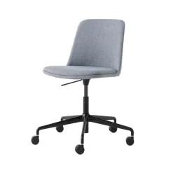 Silla de oficina Rely HW31, Tela re-wool 718 grey, base negra*&Tradition New