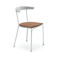 Silla Dover, Caoba, soporte de aluminio en bruto*Byarums bruk