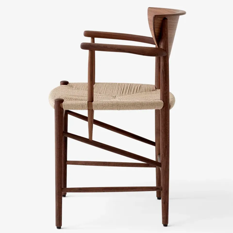 Silla Drawn HM4 con reposabrazos, Nogal*&Tradition New