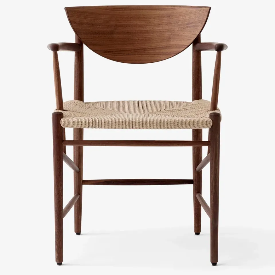 Silla Drawn HM4 con reposabrazos, Nogal*&Tradition New