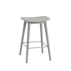 Silla Fiber counter stool 65 cm, Grey, patas es*Muuto Best