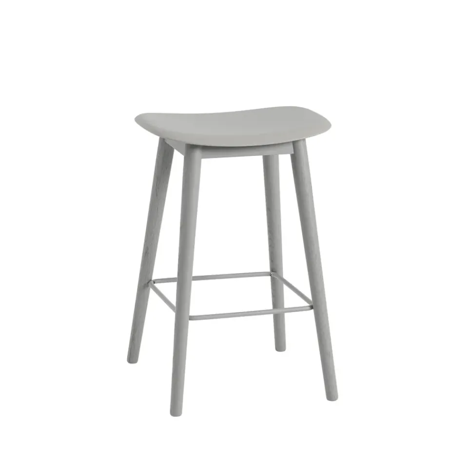 Silla Fiber counter stool 65 cm, Grey, patas es*Muuto Best