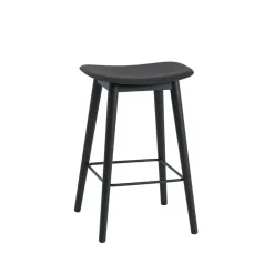 Silla Fiber counter stool 65 cm, Black, patas negras*Muuto