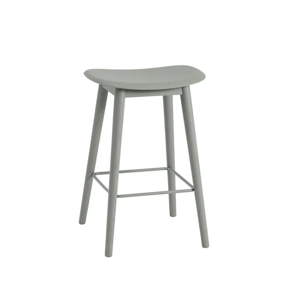 Silla Fiber counter stool 65 cm, Dusty green, patas s*Muuto Hot
