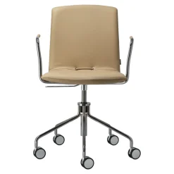 Silla giratoria con base de cromo Day, Roble-natural-H&S-elmosoft 02119*Gärsnäs Discount