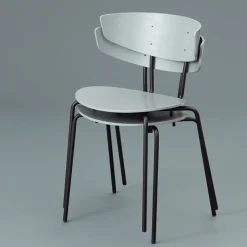 Silla Herman, Walnut, base de acero en color negro*Ferm Living Outlet