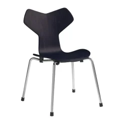 Silla infantil Grand Prix, Midnight blue fresno pintado-cromo*Fritz Hansen Outlet