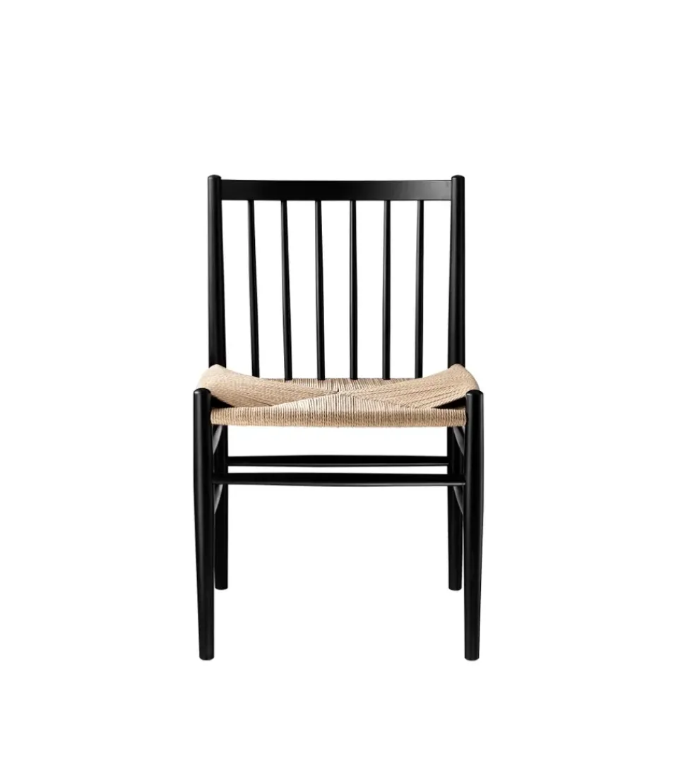 Silla J80, Beech black painted-nature*FDB Møbler New