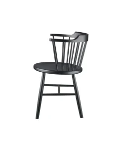 Silla J18, Beech black painted*FDB Møbler
