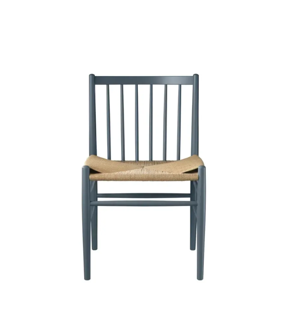 Silla J80, Beech blue grey painted-nature*FDB Møbler Sale