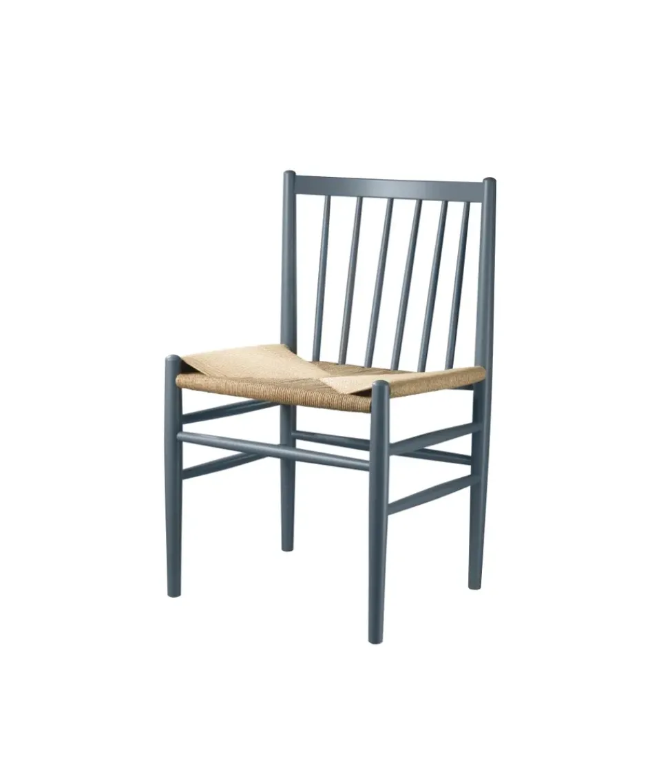Silla J80, Beech blue grey painted-nature*FDB Møbler Sale