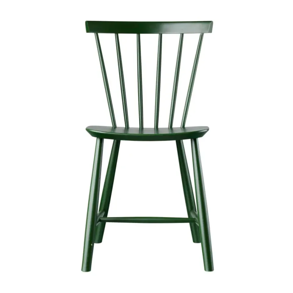 Silla J46, Beech bottle green painted*FDB Møbler Outlet